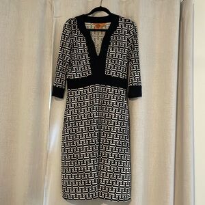 Navy blue and white Tory Burch dress